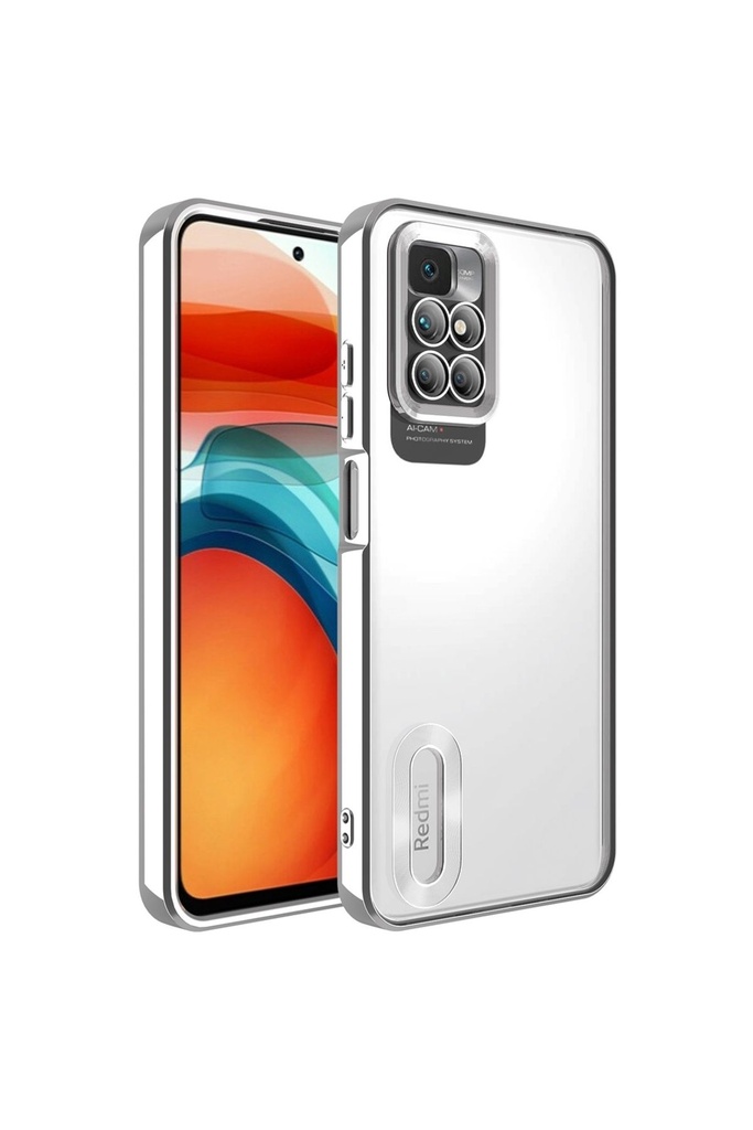 Xiaomi Redmi 10 Uyumlu Kılıf Kamera Korumalı Logo Gösteren Zore Omega Kapak