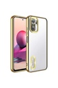 Xiaomi Redmi Note 10 Uyumlu Kılıf Kamera Korumalı Logo Gösteren Zore Omega Kapak