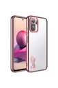Xiaomi Redmi Note 10 Uyumlu Kılıf Kamera Korumalı Logo Gösteren Zore Omega Kapak