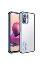 Xiaomi Redmi Note 10 Uyumlu Kılıf Kamera Korumalı Logo Gösteren Zore Omega Kapak