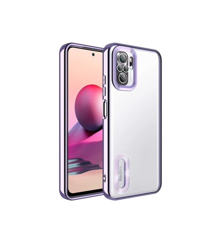 Xiaomi Redmi Note 10S Uyumlu Kılıf Kamera Korumalı Logo Gösteren Zore Omega Kapak