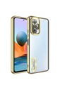 Xiaomi Redmi Note 10 Pro Uyumlu Kılıf Kamera Korumalı Logo Gösteren Zore Omega Kapak