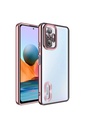 Xiaomi Redmi Note 10 Pro Uyumlu Kılıf Kamera Korumalı Logo Gösteren Zore Omega Kapak