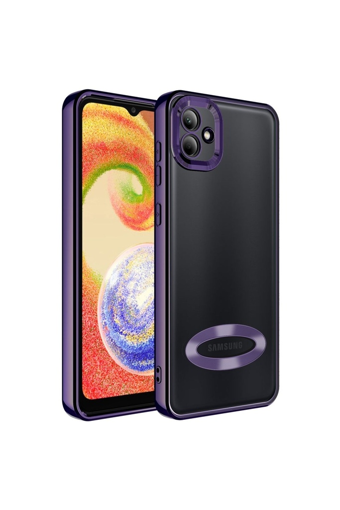 Samsung Galaxy A04 Uyumlu Kılıf Kamera Korumalı Logo Gösteren Zore Omega Kapak