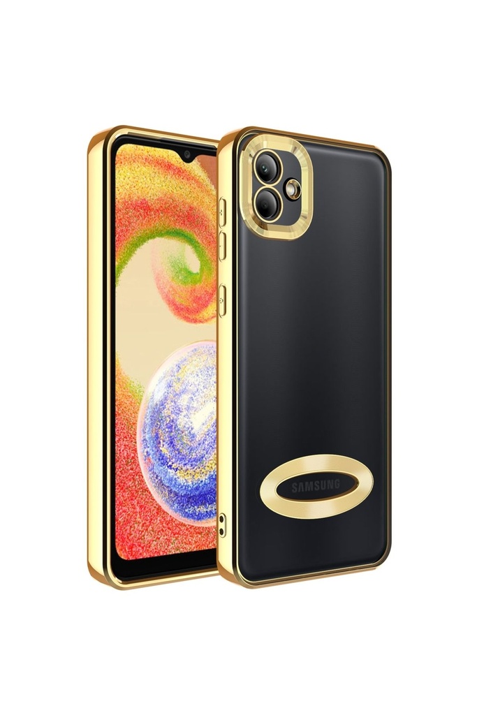 Samsung Galaxy A04 Uyumlu Kılıf Kamera Korumalı Logo Gösteren Zore Omega Kapak