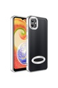 Samsung Galaxy A04 Uyumlu Kılıf Kamera Korumalı Logo Gösteren Zore Omega Kapak