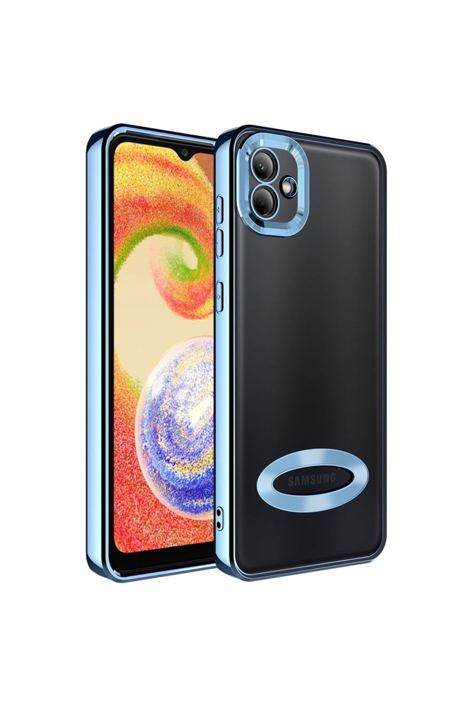 Samsung Galaxy A04 Uyumlu Kılıf Kamera Korumalı Logo Gösteren Zore Omega Kapak