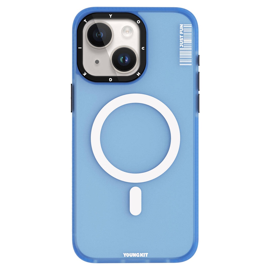 Apple iPhone 15 Plus Uyumlu Kılıf M-safe Şarj Özellikli Youngkit Colored Sand Serisi Kapak