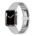 ​​​Apple Watch 44mm Uyumlu Kordon Metal Paslanmaz Klipsli KRD-79 Kayış