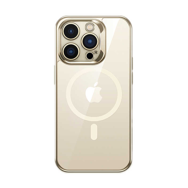 Apple iPhone 14 Pro Uyumlu Kılıf M-safe Şarj Özellikli Cam Yüzey Ekran Koruyuculu Benks Electroplated Kapak