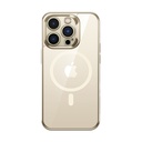 Apple iPhone 14 Pro Max Uyumlu Kılıf M-safe Şarj Özellikli Cam Yüzey Ekran Koruyuculu Benks Electroplated Kapak