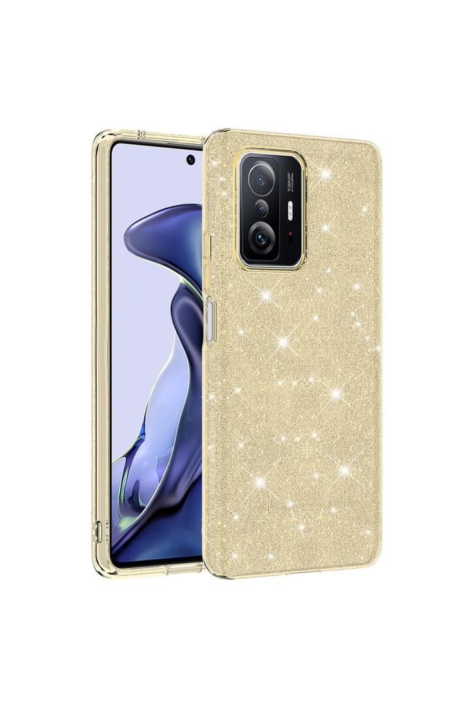 [RNZ-TA85753] Xiaomi Mi 11T Pro 5G Uyumlu Kılıf Zore Shining Silikon (Gold)