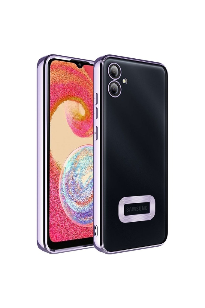 Samsung Galaxy A04E Uyumlu Kılıf Kamera Korumalı Logo Gösteren Zore Omega Kapak