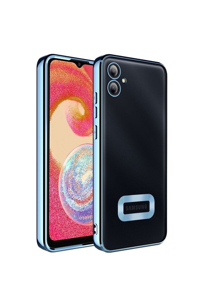 Samsung Galaxy A04E Uyumlu Kılıf Kamera Korumalı Logo Gösteren Zore Omega Kapak