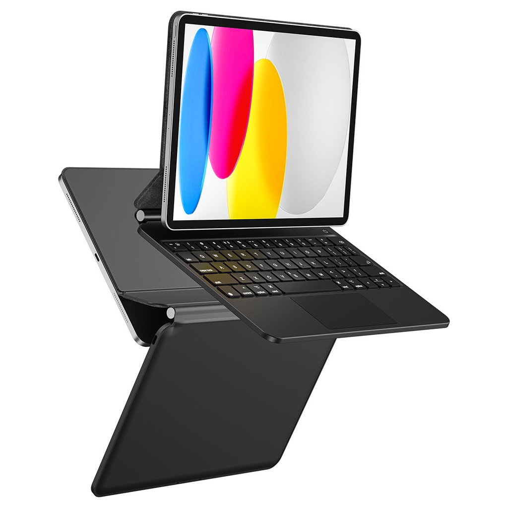 [RNZ-TA84999] Apple iPad 10.9 2022 (10.Nesil) Uyumlu Klavyeli Kılıf Touchpad Klavye Aydınlatmalı Wiwu KX005 Keyboard