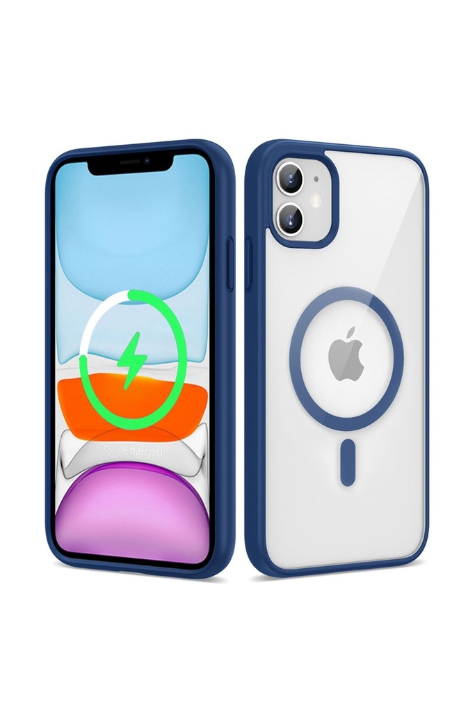 Apple iPhone 11 Uyumlu Kılıf M-safe Wireless Şarj Özellikli Silikon Zore Ege Kapak
