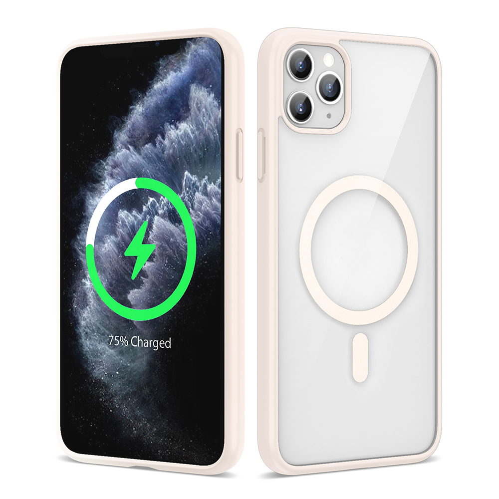 Apple iPhone 11 Pro Max Uyumlu Kılıf M-safe Wireless Şarj Özellikli Silikon Zore Ege Kapak