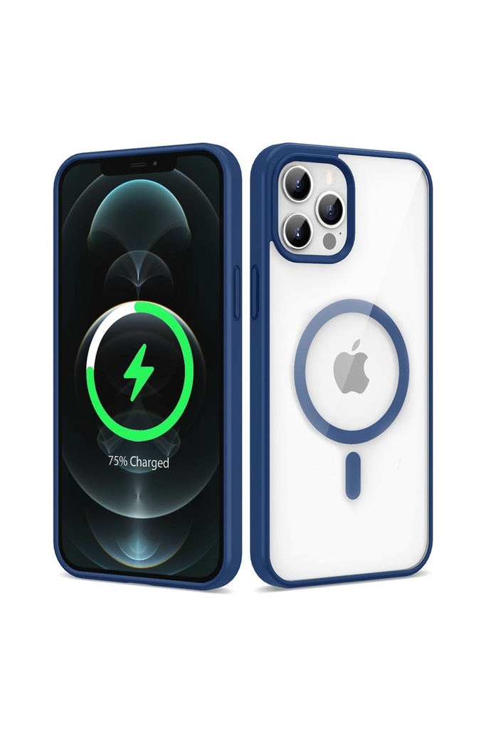 Apple iPhone 12 Pro Max Uyumlu Kılıf M-safe Wireless Şarj Özellikli Silikon Zore Ege Kapak