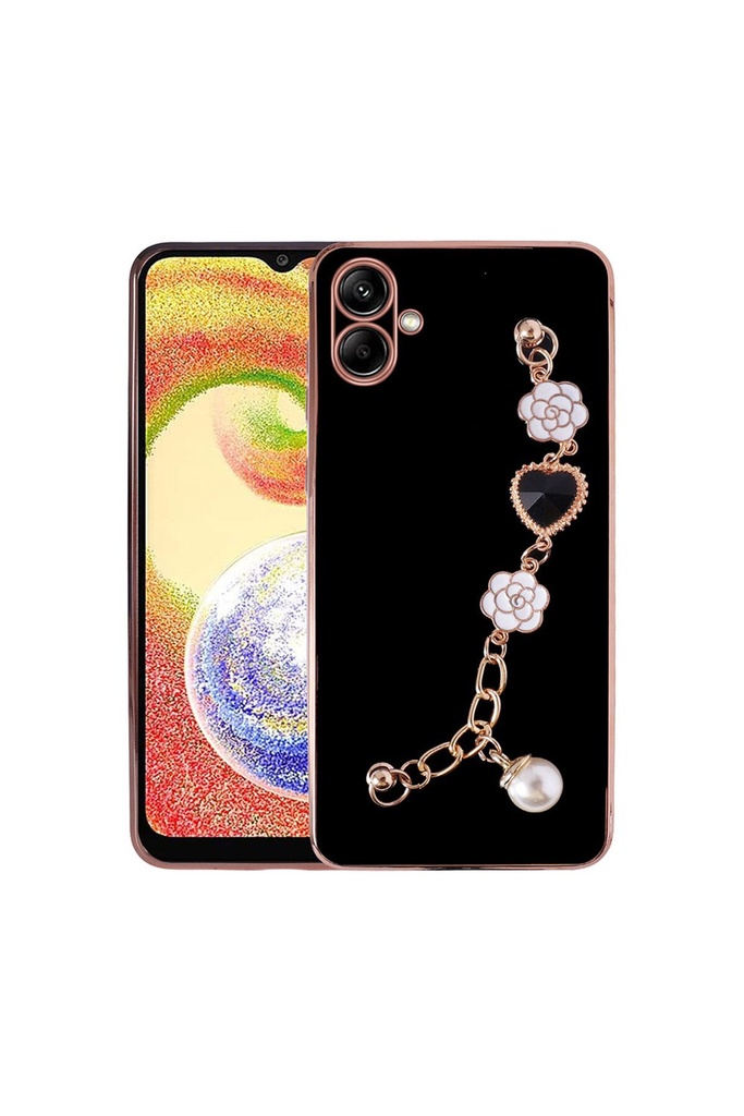 [RNZ-TA84939] Samsung Galaxy A04 Uyumlu Kılıf El Tutamaçlı Kamera Korumalı Zore Taka Silikon Kapak (Siyah)