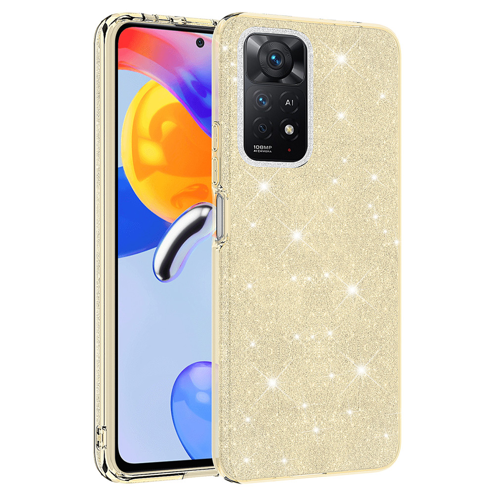 [RNZ-TA85760] Xiaomi Redmi Note 11 Pro 5G Uyumlu Kılıf Zore Shining Silikon (Gold)
