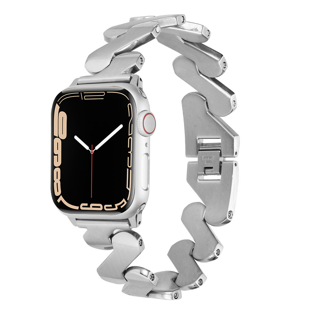 ​​​Apple Watch 38mm Uyumlu Kordon Paslanmaz Çelik Luxury Tasarım KRD-80 Kayış