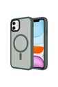 Apple iPhone 11 Uyumlu Kılıf Mat Arka Yüzey Wireless Şarj Özellikli Zore Flet M-safe Kapak