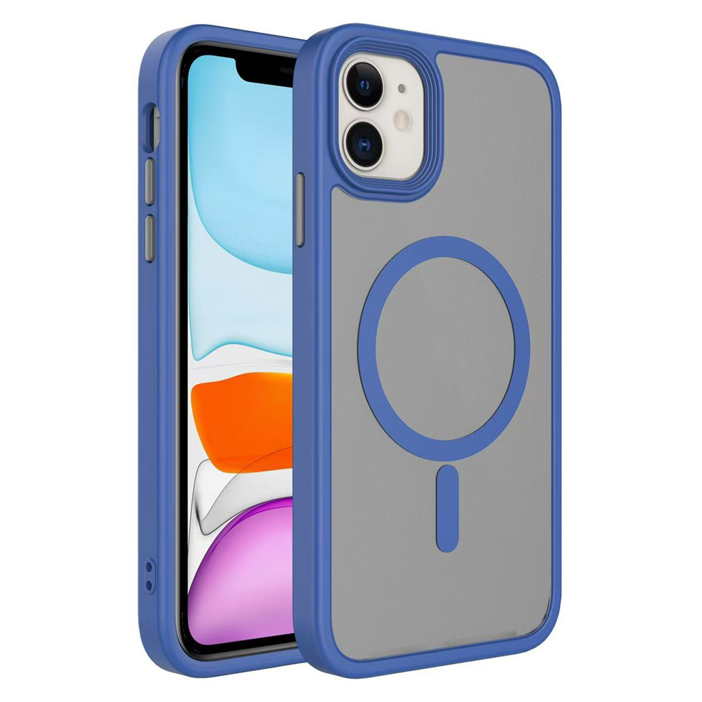 Apple iPhone 11 Uyumlu Kılıf Mat Arka Yüzey Wireless Şarj Özellikli Zore Flet M-safe Kapak