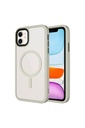 Apple iPhone 11 Uyumlu Kılıf Mat Arka Yüzey Wireless Şarj Özellikli Zore Flet M-safe Kapak