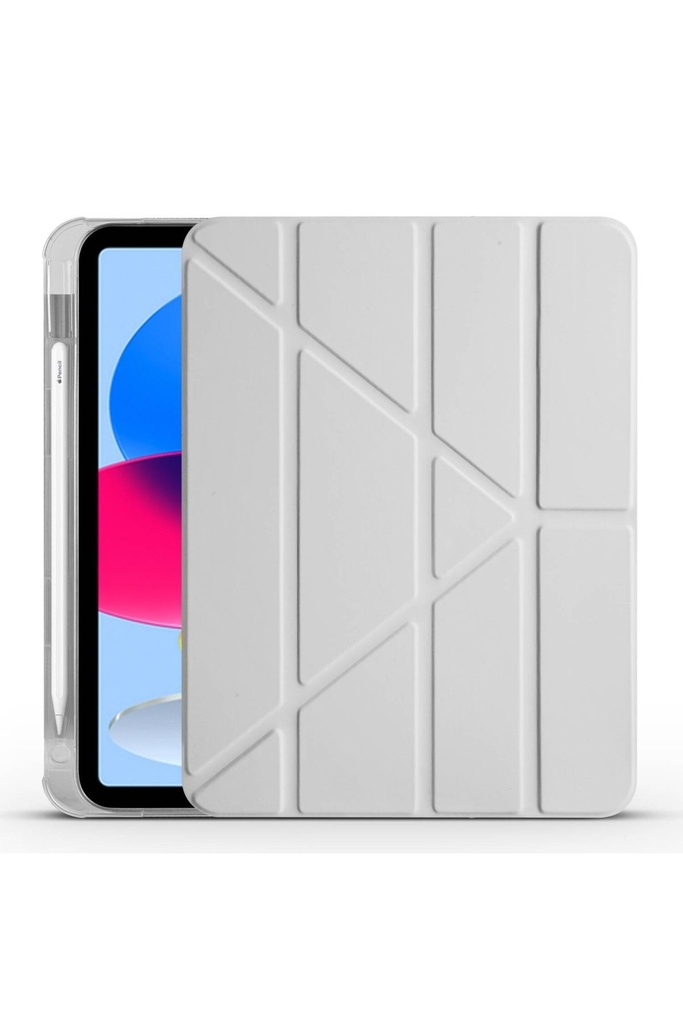 Apple iPad 10.9 2022 (10.Nesil) Uyumlu Kılıf Zore Tri Folding Kalem Bölmeli Standlı Kılıf