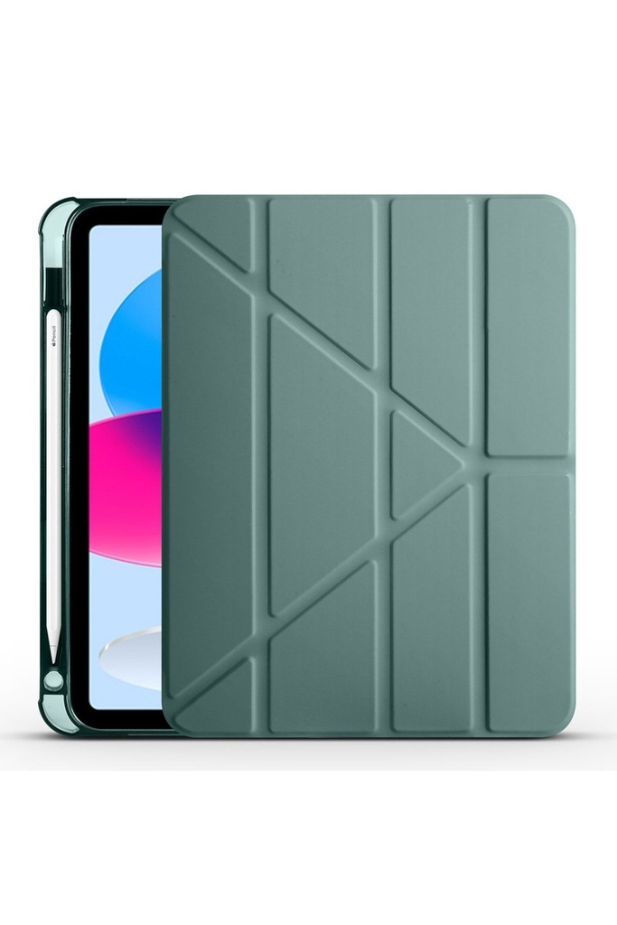 Apple iPad 10.9 2022 (10.Nesil) Uyumlu Kılıf Zore Tri Folding Kalem Bölmeli Standlı Kılıf