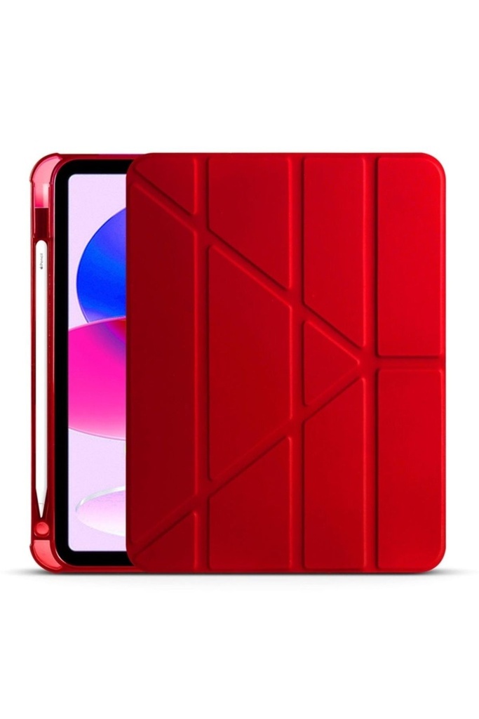 Apple iPad 10.9 2022 (10.Nesil) Uyumlu Kılıf Zore Tri Folding Kalem Bölmeli Standlı Kılıf