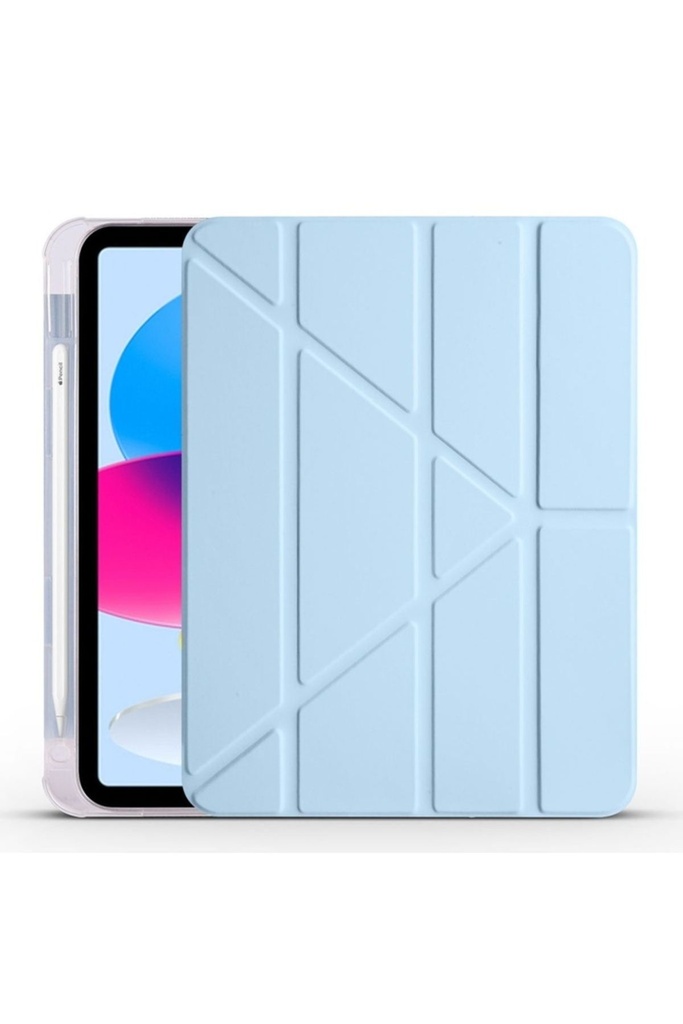 Apple iPad 10.9 2022 (10.Nesil) Uyumlu Kılıf Zore Tri Folding Kalem Bölmeli Standlı Kılıf