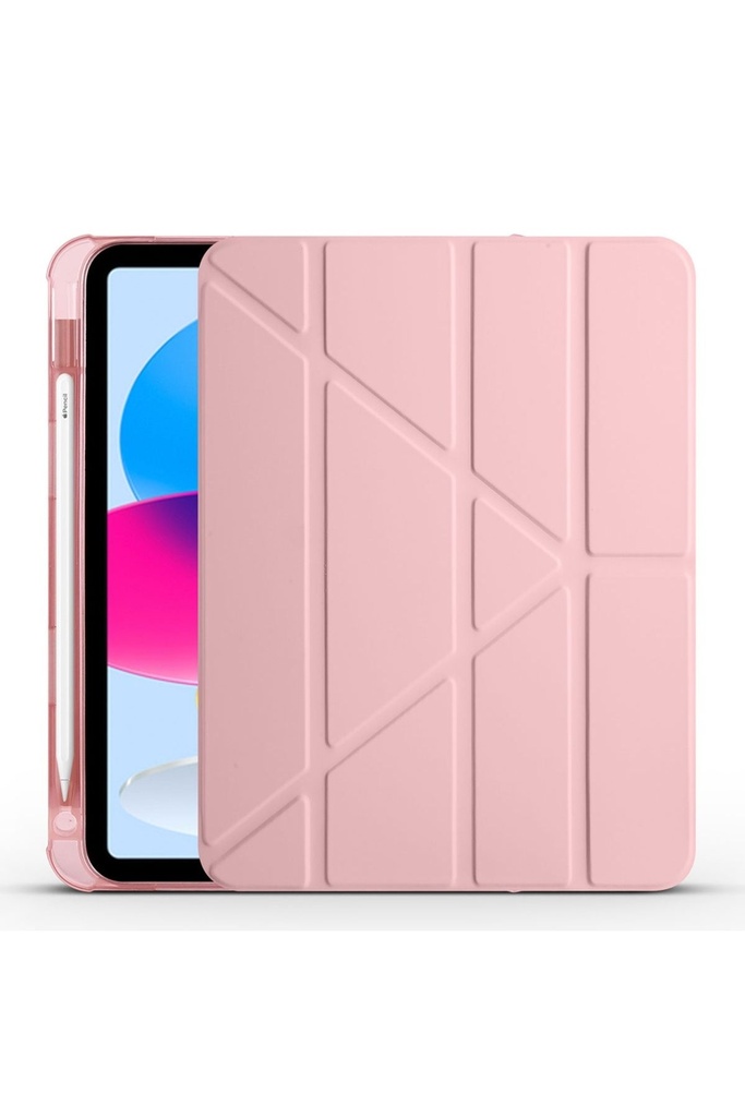 Apple iPad 10.9 2022 (10.Nesil) Uyumlu Kılıf Zore Tri Folding Kalem Bölmeli Standlı Kılıf