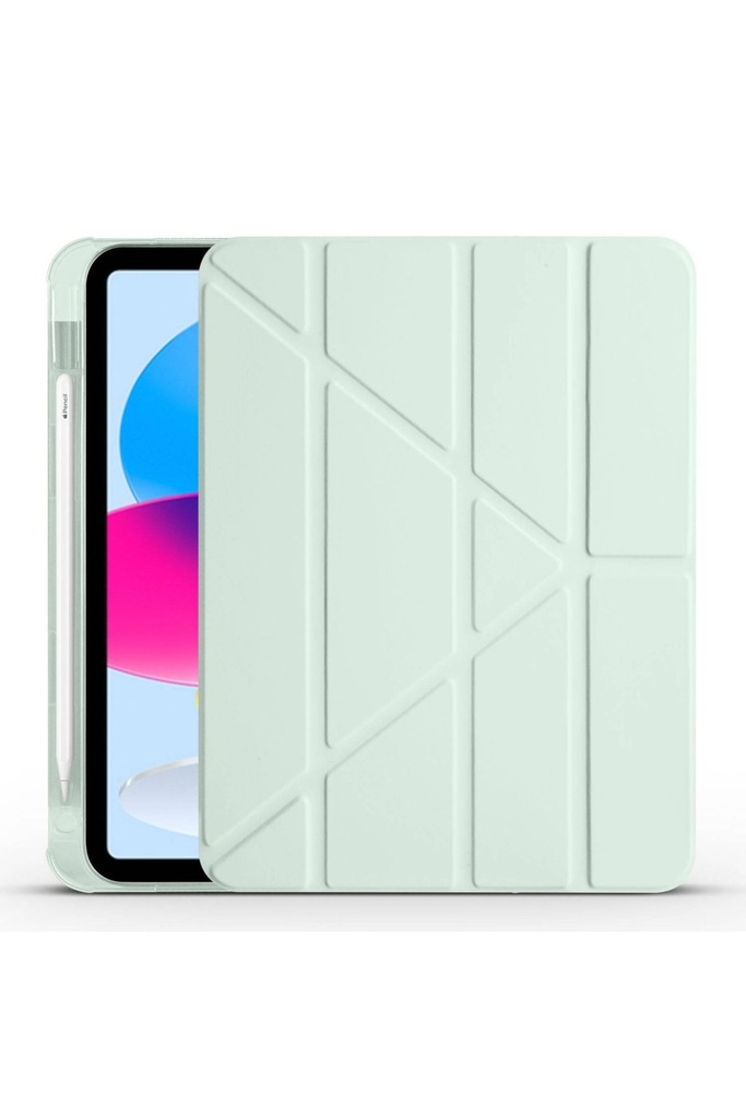 Apple iPad 10.9 2022 (10.Nesil) Uyumlu Kılıf Zore Tri Folding Kalem Bölmeli Standlı Kılıf