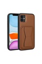 Apple iPhone 11 Uyumlu Kılıf Kartlıklı Standlı ​Pu Deri Zore Memo Kapak