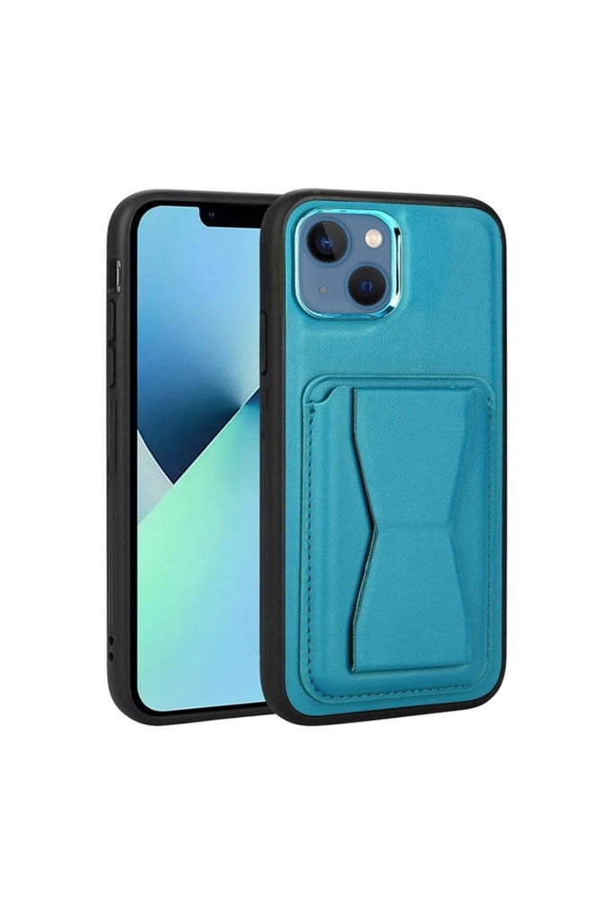 Apple iPhone 13 Uyumlu Kılıf Kartlıklı Standlı ​Pu Deri Zore Memo Kapak