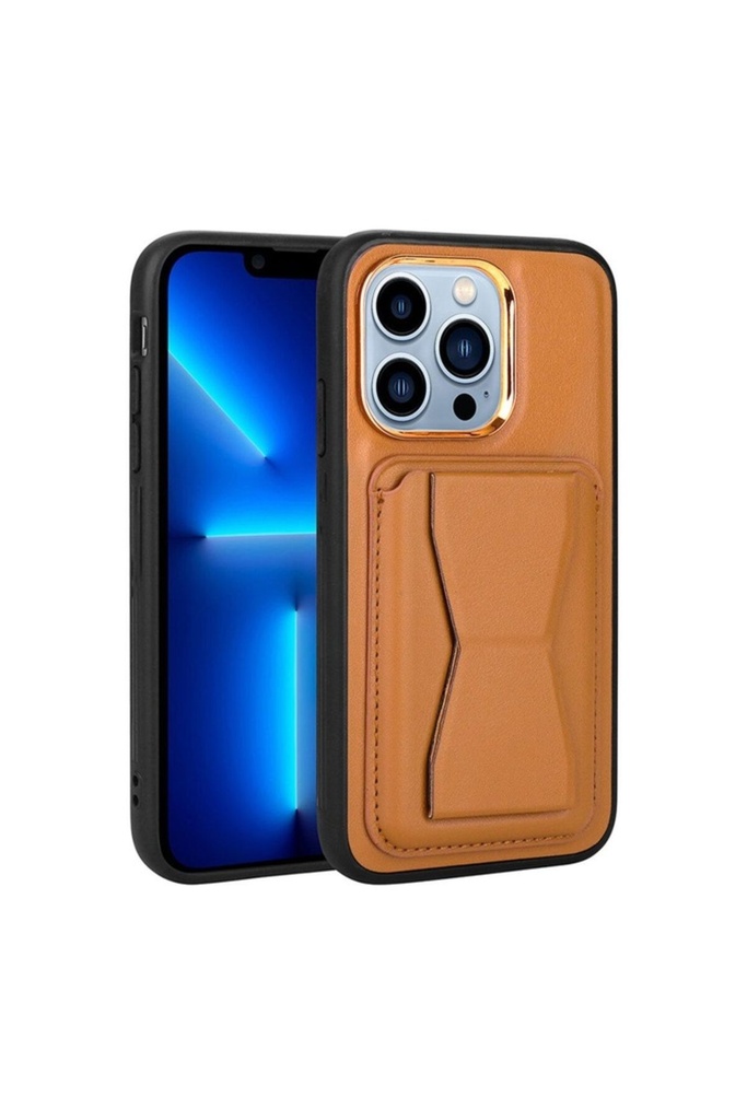 Apple iPhone 13 Pro Uyumlu Kılıf Kartlıklı Standlı ​Pu Deri Zore Memo Kapak