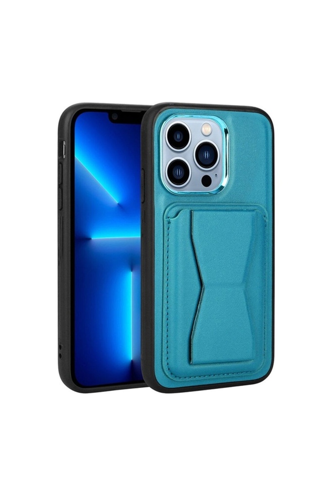 Apple iPhone 13 Pro Max Uyumlu Kılıf Kartlıklı Standlı ​Pu Deri Zore Memo Kapak