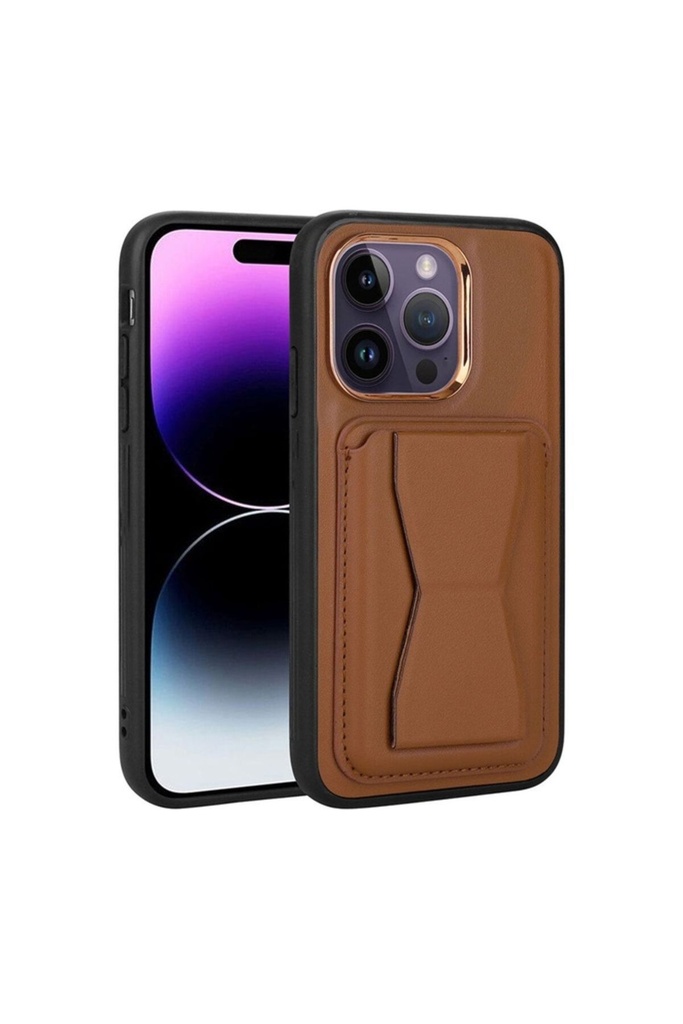 Apple iPhone 14 Pro Uyumlu Kılıf Kartlıklı Standlı ​Pu Deri Zore Memo Kapak