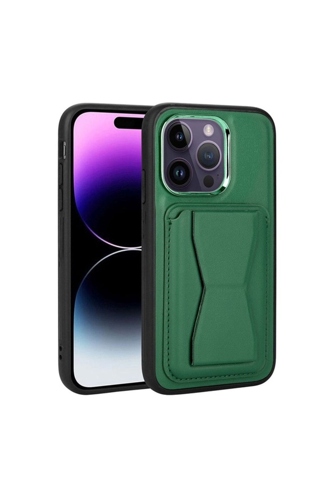 Apple iPhone 14 Pro Uyumlu Kılıf Kartlıklı Standlı ​Pu Deri Zore Memo Kapak