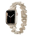 ​​​Apple Watch 7 41mm Uyumlu Kordon Paslanmaz Çelik Luxury Tasarım KRD-80 Kayış