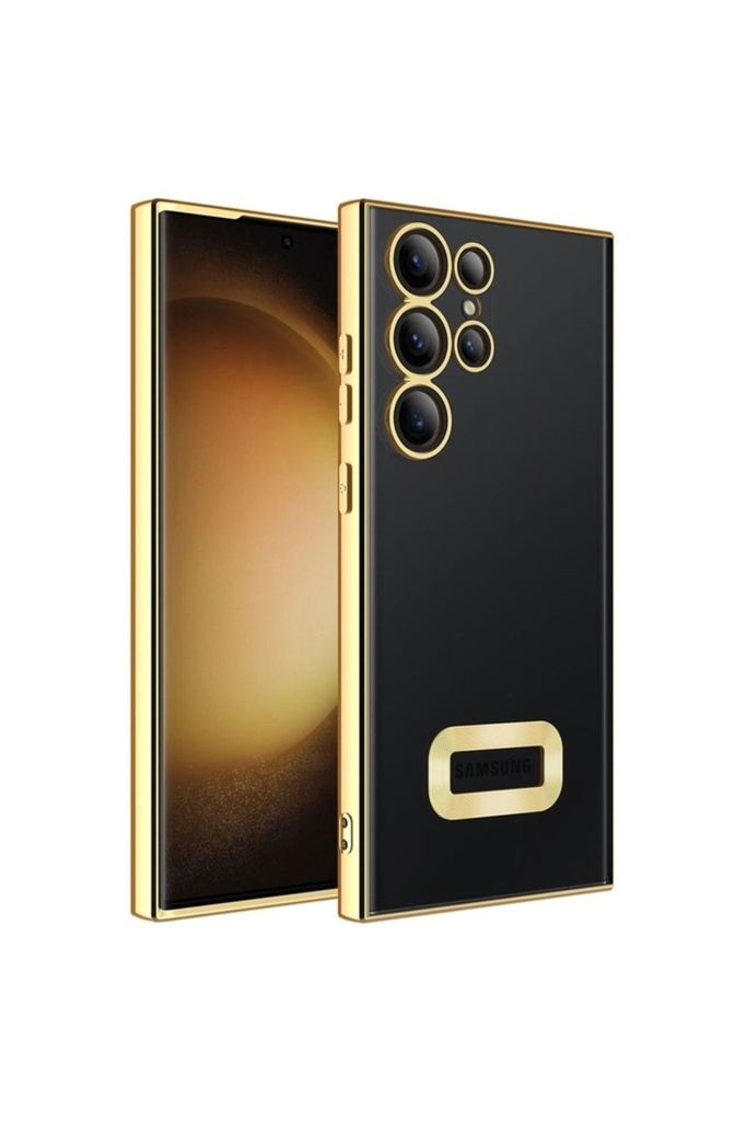 Samsung Galaxy S23 Ultra Uyumlu Kılıf Kamera Korumalı Logo Gösteren Zore Omega Kapak