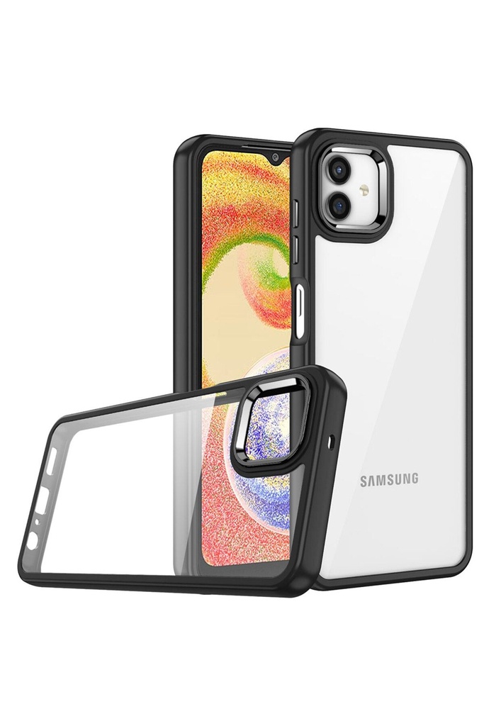 [RNZ-TA85478] Samsung Galaxy A04E Uyumlu Kılıf Zore Flora Kapak (Siyah)