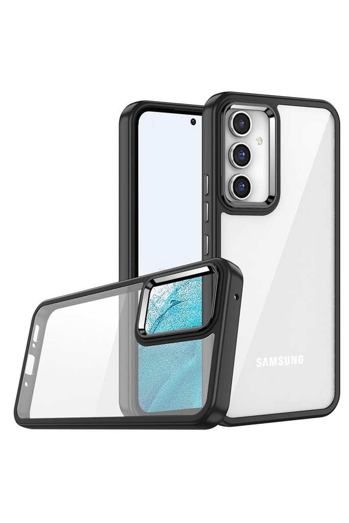 [RNZ-TA85490] Samsung Galaxy A14 Uyumlu Kılıf Zore Flora Kapak (Siyah)