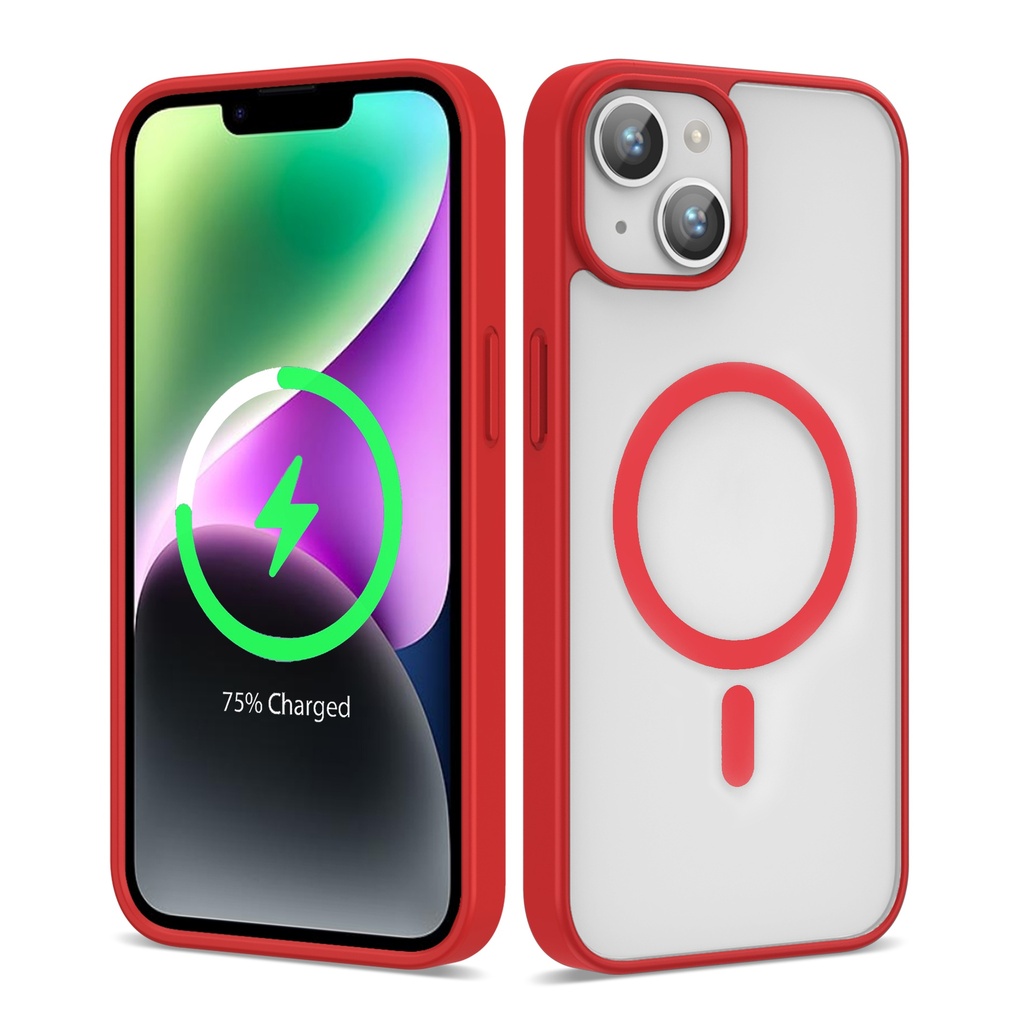 Apple iPhone 13 Uyumlu Kılıf M-safe Wireless Şarj Özellikli Silikon Zore Ege Kapak