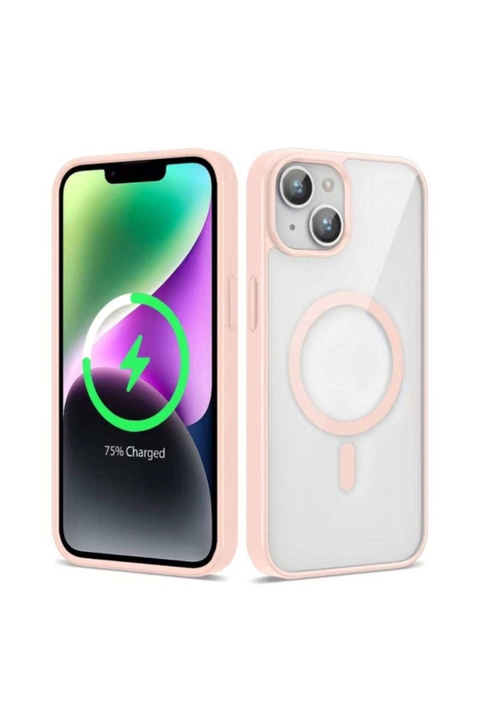 Apple iPhone 13 Uyumlu Kılıf M-safe Wireless Şarj Özellikli Silikon Zore Ege Kapak
