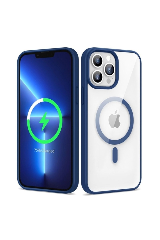 Apple iPhone 13 Pro Uyumlu Kılıf M-safe Wireless Şarj Özellikli Silikon Zore Ege Kapak