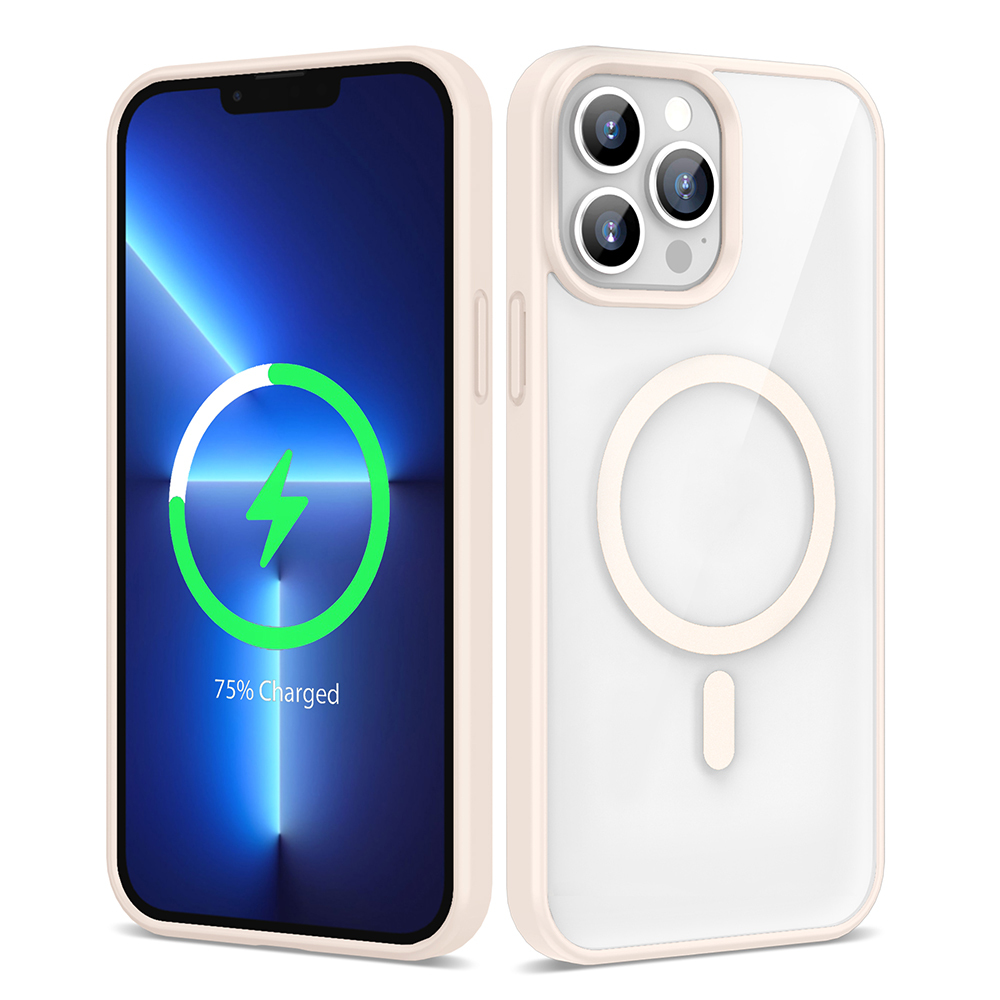 Apple iPhone 13 Pro Max Uyumlu Kılıf M-safe Wireless Şarj Özellikli Silikon Zore Ege Kapak