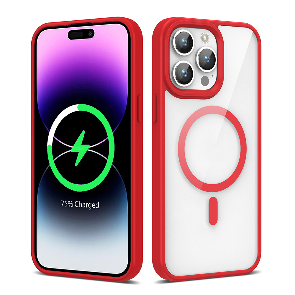 Apple iPhone 14 Pro Uyumlu Kılıf M-safe Wireless Şarj Özellikli Silikon Zore Ege Kapak