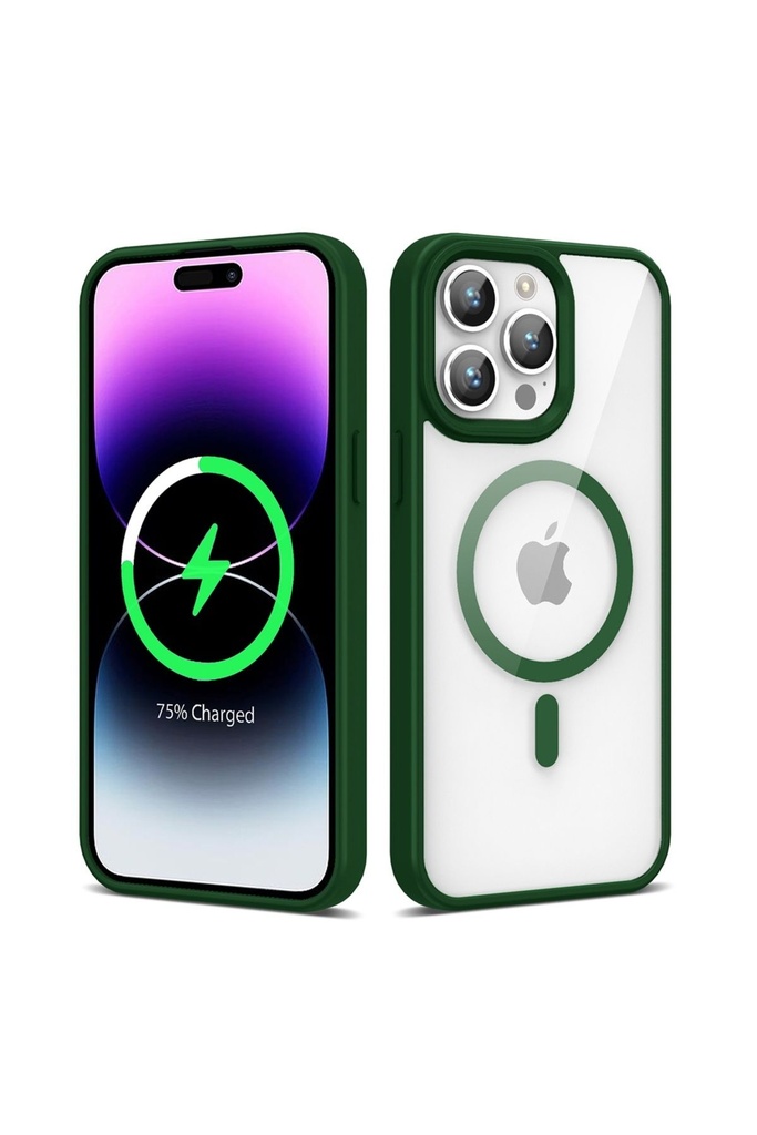 Apple iPhone 14 Pro Uyumlu Kılıf M-safe Wireless Şarj Özellikli Silikon Zore Ege Kapak